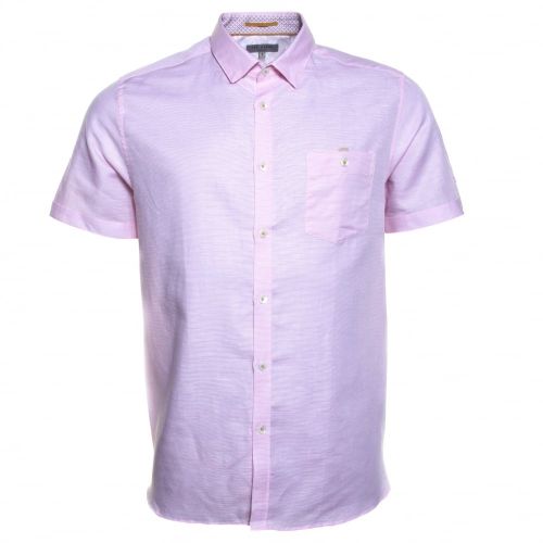 Mens Pink Mysong Stripe S/s Shirt 33076 by Ted Baker from Hurleys