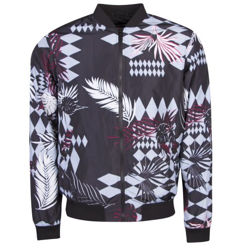 Mens Black Optical Printed Bomber Jacket 25289 by Versace Jeans from Hurleys