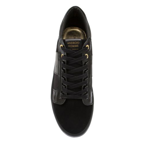 Mens Black Patent Suede Propulsion Mid Geo Trainers 79566 by Android Homme from Hurleys