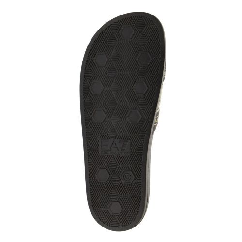 Mens Black/Gold Branded Velcro Slides 87257 by EA7 from Hurleys
