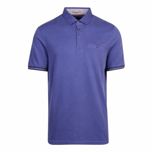 Mens Blue Earbus Tipped Sleeve S/s Polo Shirt 50922 by Ted Baker from Hurleys