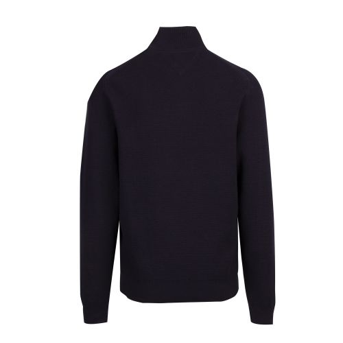 Mens Desert Sky Navy Button Funnel Neck Knitted Jumper 52802 by Tommy Hilfiger from Hurleys