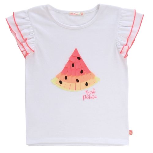 Girls White Watermelon S/s T Shirt 55790 by Billieblush from Hurleys
