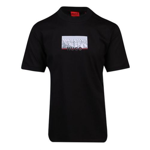 Mens Black Dilliam Regular Fit S/s T Shirt 109933 by HUGO from Hurleys