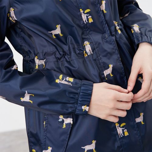 Womens Navy Dogs Golightly Packable Waterproof Coat 99286 by Joules from Hurleys