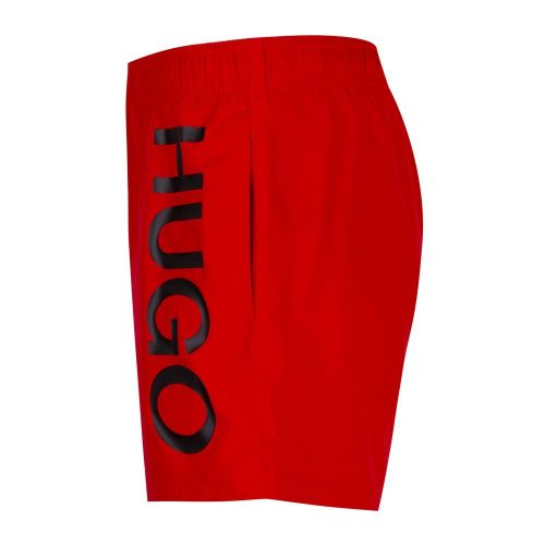 Mens Red Abas Logo Swim Shorts 83996 by HUGO from Hurleys