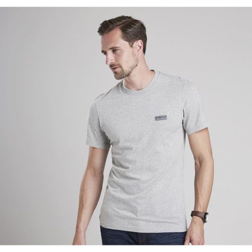 Mens Grey Marl International Small Logo S/s T Shirt 64690 by Barbour International from Hurleys