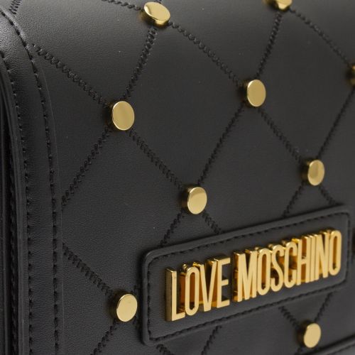 Womens Black Stud Quilted Crossbody Bag 53212 by Love Moschino from Hurleys