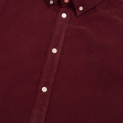Mens Dark Red Mini Cord Tailored Fit L/s Shirt 77557 by PS Paul Smith from Hurleys