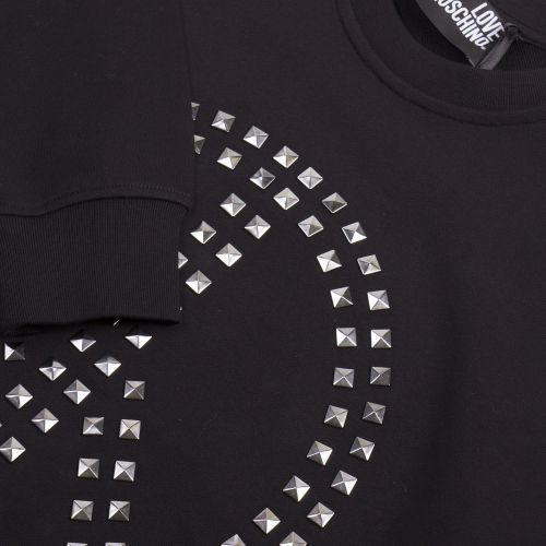 Mens Black Studded Sweat Top 26904 by Love Moschino from Hurleys