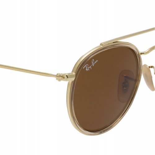 Junior Gold RJ9647S Round Double Bridge Sunglasses 60003 by Ray-Ban from Hurleys