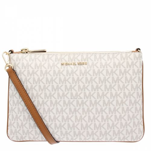 Womens Vanilla Double Pouch Signature Logo Crossbody Bag 39901 by Michael Kors from Hurleys