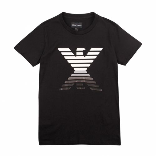 Boys Black Eagle S/s T Shirt 48121 by Emporio Armani from Hurleys