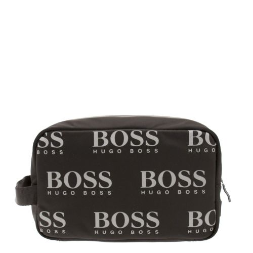 Athleisure Mens Black Iconic Logo Washbag 34343 by BOSS from Hurleys