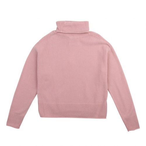 Girls Silver Pink Peta Chenille Roll Neck Knitted Jumper 90748 by Parajumpers from Hurleys
