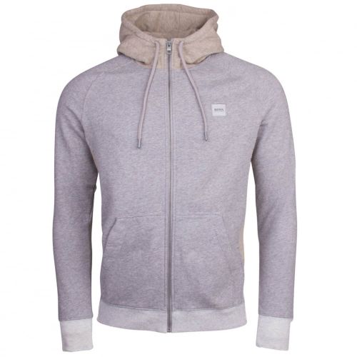 Casual Mens Light Grey Zteen Hooded Sweat Top 19463 by BOSS from Hurleys
