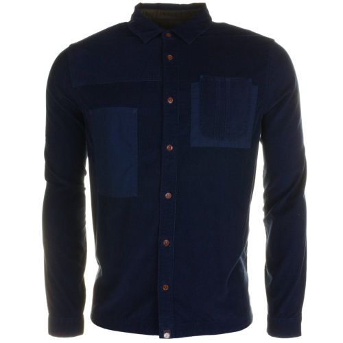 Mens Navy Baslow Corduroy L/s Shirt 64219 by Pretty Green from Hurleys