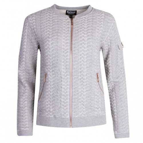 Womens Grey Marl Blyton Sweat Bomber 26384 by Barbour International from Hurleys