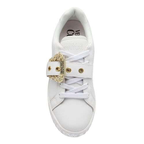 Womens White Elegant Buckle Trainers 92685 by Versace Jeans Couture from Hurleys
