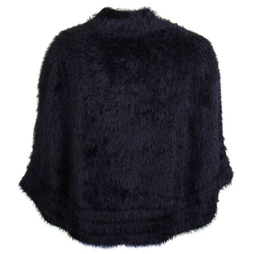 Womens Black Faux Fur Poncho 70289 by Armani Jeans from Hurleys