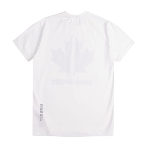 Boys White Sports Maple Logo S/s T Shirt 75395 by Dsquared2 from Hurleys