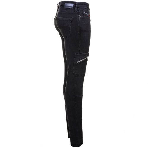 Womens Black Skinzee-Pkt Skinny Fit Jeans 66245 by Diesel from Hurleys