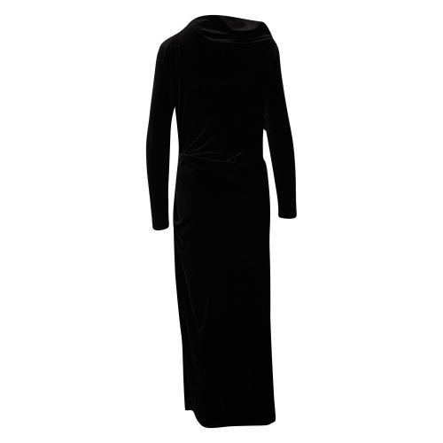 Anglomania Womens Black Tara Velvet Midi Dress 47233 by Vivienne Westwood from Hurleys