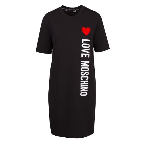 Womens Black Vertical Logo Dress 53146 by Love Moschino from Hurleys