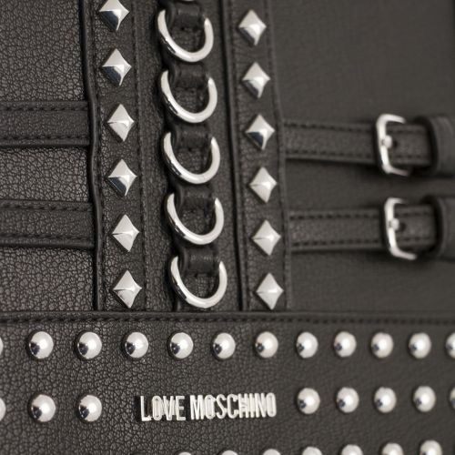 Womens Black Studded Shoulder Bag 31694 by Love Moschino from Hurleys