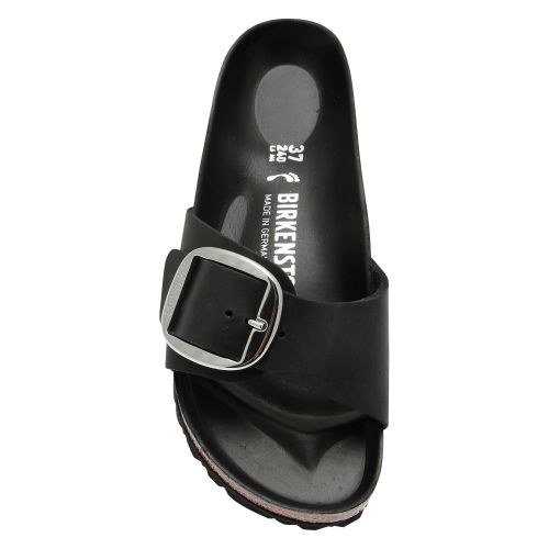 Womens Black Oiled Leather Madrid Big Buckle Sandals 59951 by Birkenstock from Hurleys