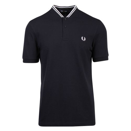 Mens Navy Bomber Collar S/s Polo Shirt 58894 by Fred Perry from Hurleys