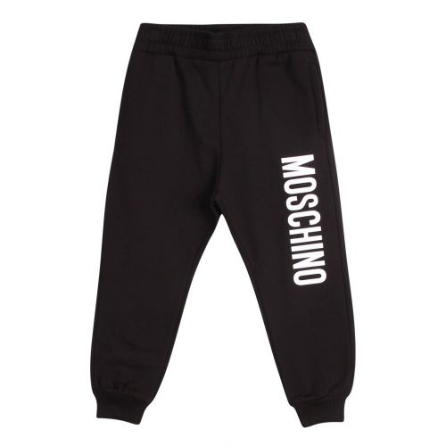 Boys Black Branded Sweat Pants 76491 by Moschino from Hurleys