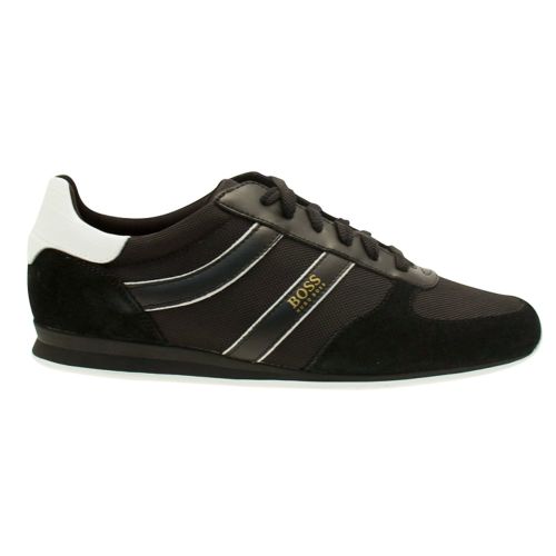 Mens Black Orland_Runn Trainers 9469 by BOSS from Hurleys