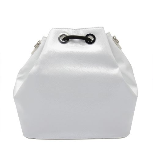 Womens White Branded High Shine Bucket Bag 51117 by Versace Jeans Couture from Hurleys
