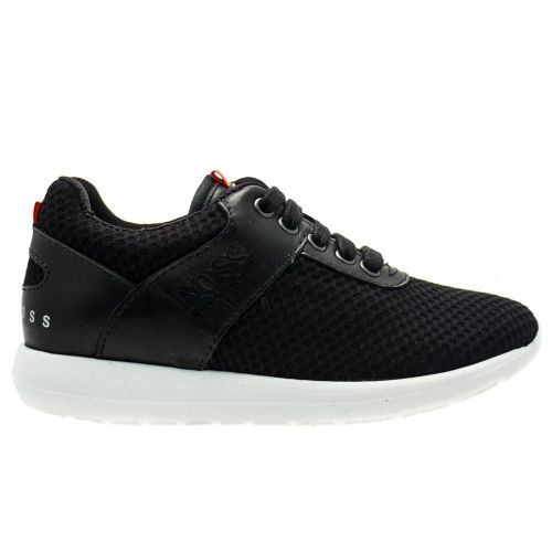 Boys Black Branded Mesh Trainers (27-35) 65470 by BOSS from Hurleys