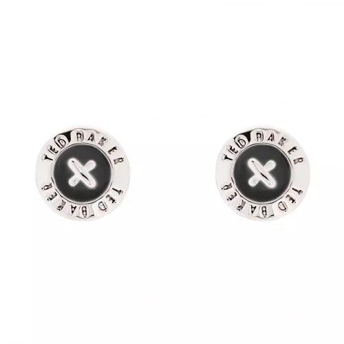 Womens Silver & Black Eisley  Mini Button Stud Earrings 26079 by Ted Baker from Hurleys