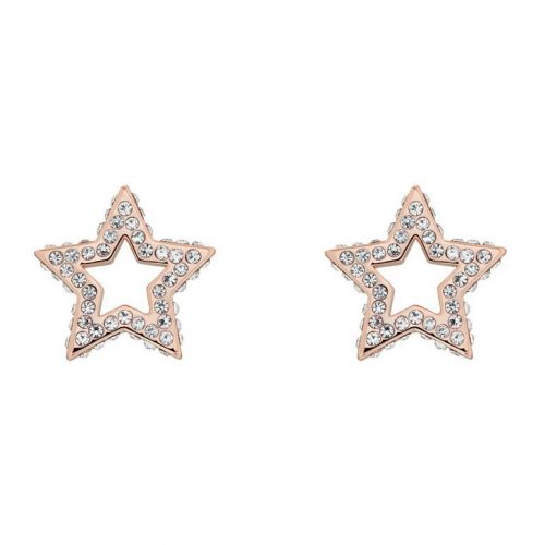 Womens Rose Gold/Crystal Tantum Twinkle Star Studs 97507 by Ted Baker from Hurleys