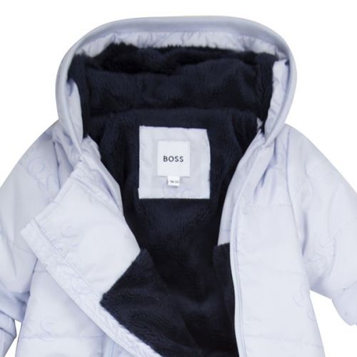 Baby Pale Blue Pad Snowsuit 111312 by BOSS from Hurleys