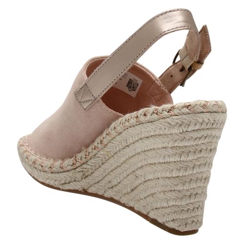 Womens Pink Suede Monica Jute Wedges 59510 by Toms from Hurleys