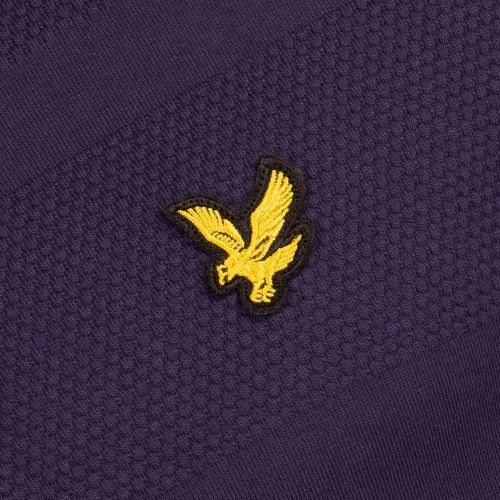 Mens Navy Texture Yoke Detail S/s Polo Shirt 8791 by Lyle & Scott from Hurleys