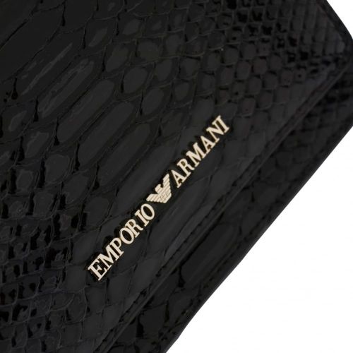 Womens Black Croc Effect Clutch 19945 by Emporio Armani from Hurleys