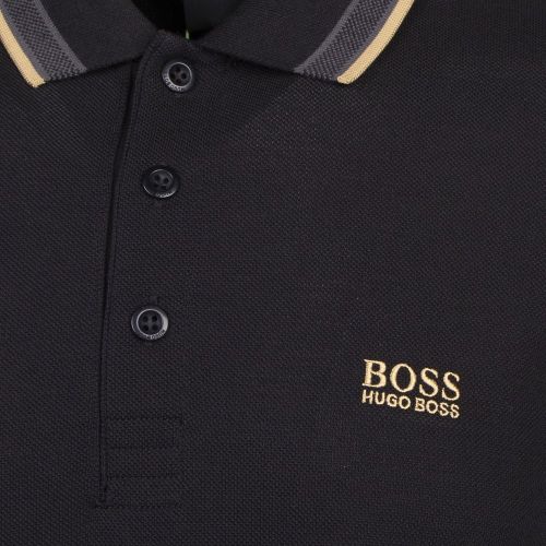 Athleisure Mens Black Paddy Regular Fit S/s Polo Shirt 96458 by BOSS from Hurleys