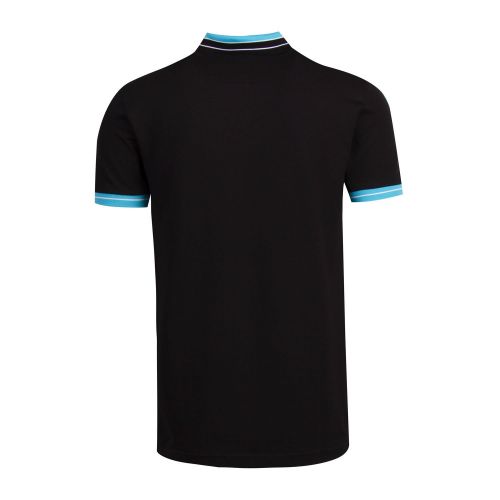 Athleisure Mens Black/Turquoise Paule Slim Fit S/s Polo Shirt 74419 by BOSS from Hurleys