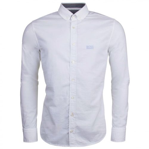 Casual Mens White Epreppy_1 L/s Shirt 19477 by BOSS from Hurleys