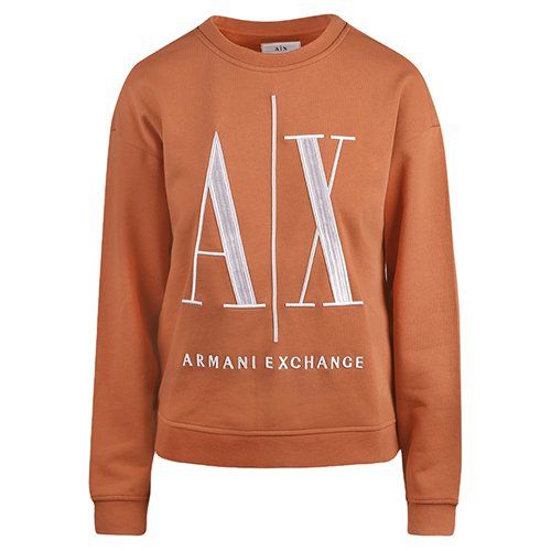 Womens Apricot Embroidered Icon Sweat Top 108104 by Armani Exchange from Hurleys
