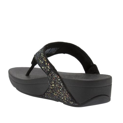 Womens Black Mix Lulu Glitter Toe-Thong Sandals 46897 by FitFlop from Hurleys