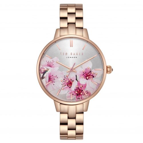 Womens Rose Gold Floral Dial Bracelet Watch 26294 by Ted Baker from Hurleys