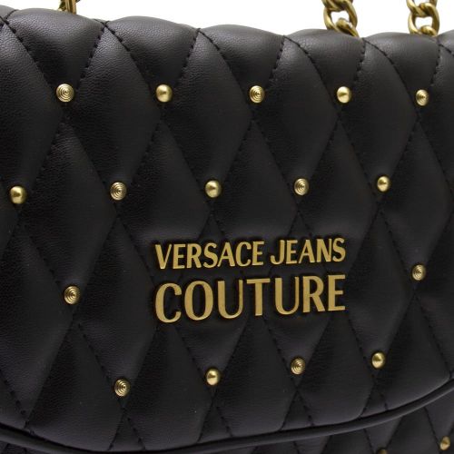 Womens Black Quilted Stud Shoulder Bag 82495 by Versace Jeans Couture from Hurleys