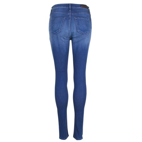 Womens Blue Wash Super High Rise Touch Skinny Fit Jeans 7107 by Replay from Hurleys