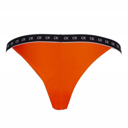 Womens Orange Logo Band Brazilian Bikini Pants 60097 by Calvin Klein from Hurleys